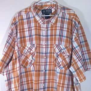 Legend One Orange Plaid Shirt Size: XXXXL